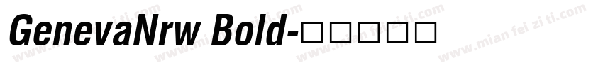 GenevaNrw Bold字体转换